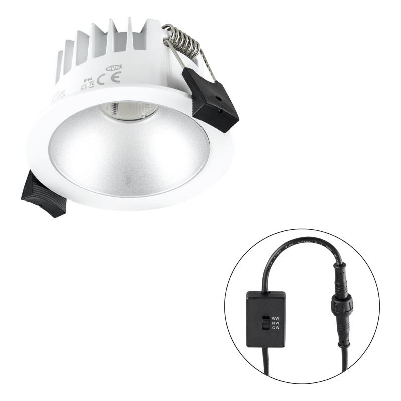 EVN C54N06011425 LED Deckeneinbauleuchte REFLECTO 6W 3000K/4000K/5700K 531lm weiß rund IP54 dimmbar Einbaudurchmesser 68mm