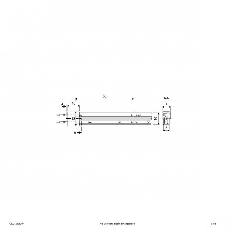 EVN Niedervolt COB LED-Strip, IP65, kürzbar C67242401040