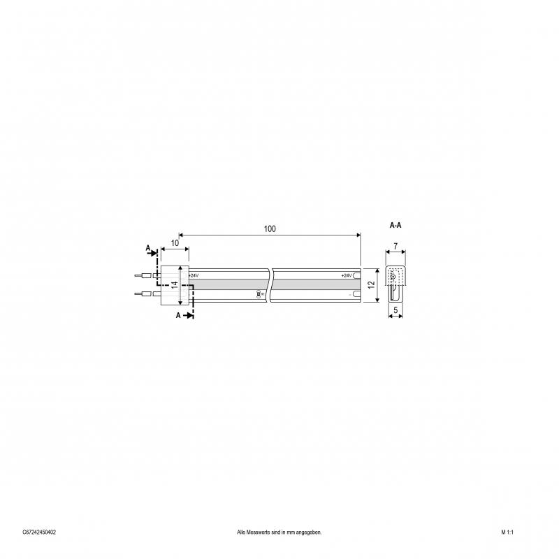 EVN Niedervolt COB LED-Strip, IP67, kürzbar C67242450402
