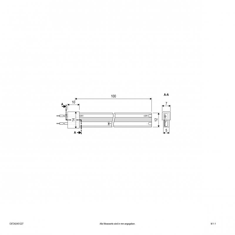 EVN Niedervolt COB LED-Strip, IP67, kürzbar C67242451227