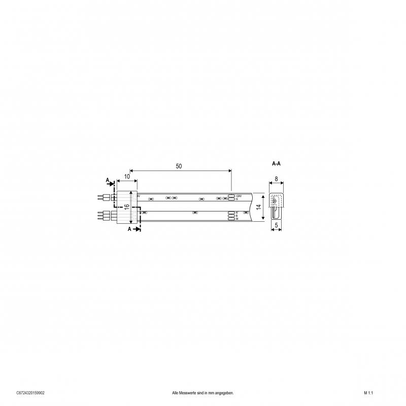 EVN Niedervolt COB LED-Strip, IP67, kürzbar C6724320159902