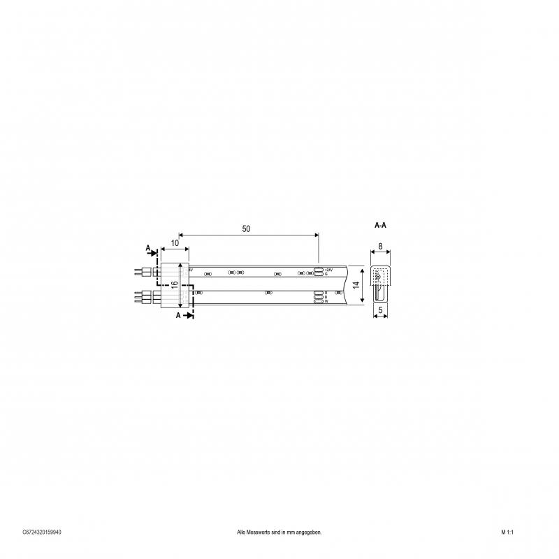 EVN Niedervolt COB LED-Strip, IP67, kürzbar C6724320159940