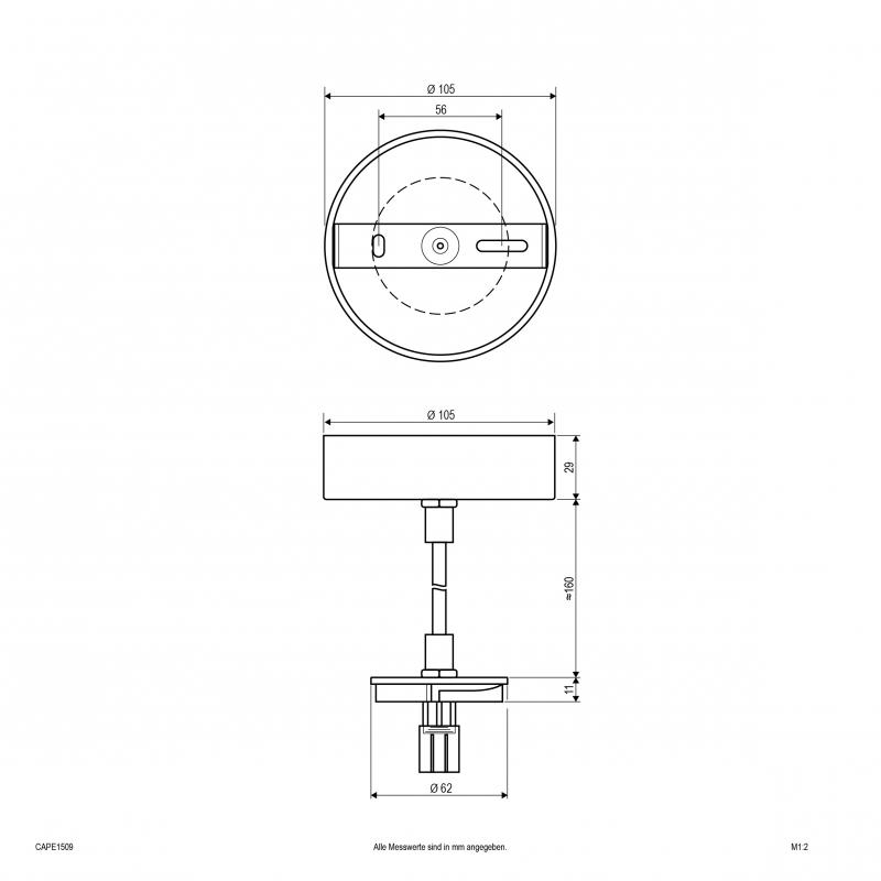 EVN Seilabhängung für CA15xx25, CS15xx25 und CT15xx25 CAPE1509
