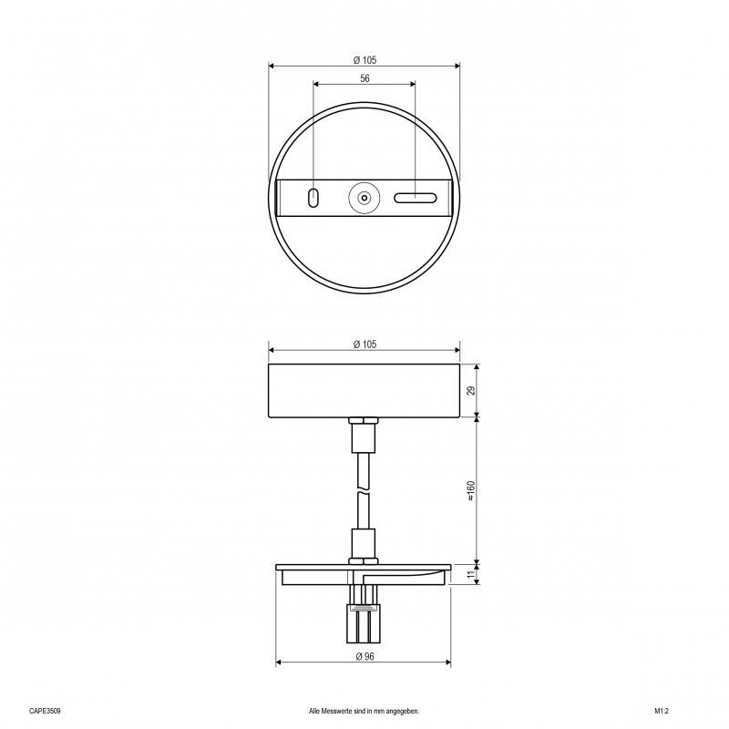 EVN Seilabhängung für CA35xx25, CS35xx25 und CT35xx25 CAPE3509