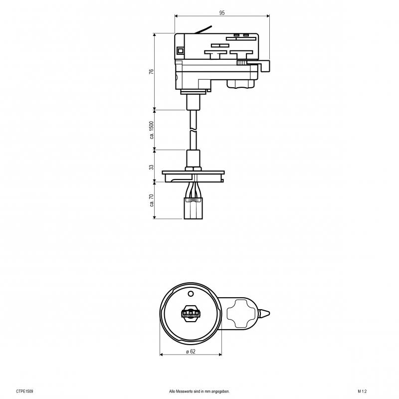EVN Seilabhängung für CA15xx25, CS15xx25 und CT15xx25 CTPE1509