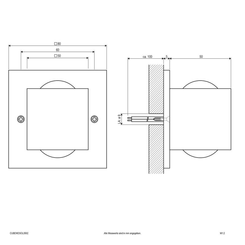 EVN LED Innenwandleuchte 2-flammig Aluminiumkorpus 3000K warmweißes Licht nach oben und unten gerichtet Up and Down