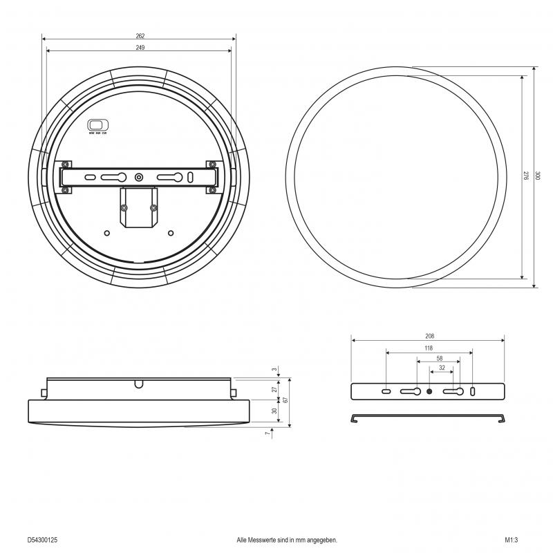 EVN LED Anbauleuchte mit einstellbarer Farbtemperatur D54300125