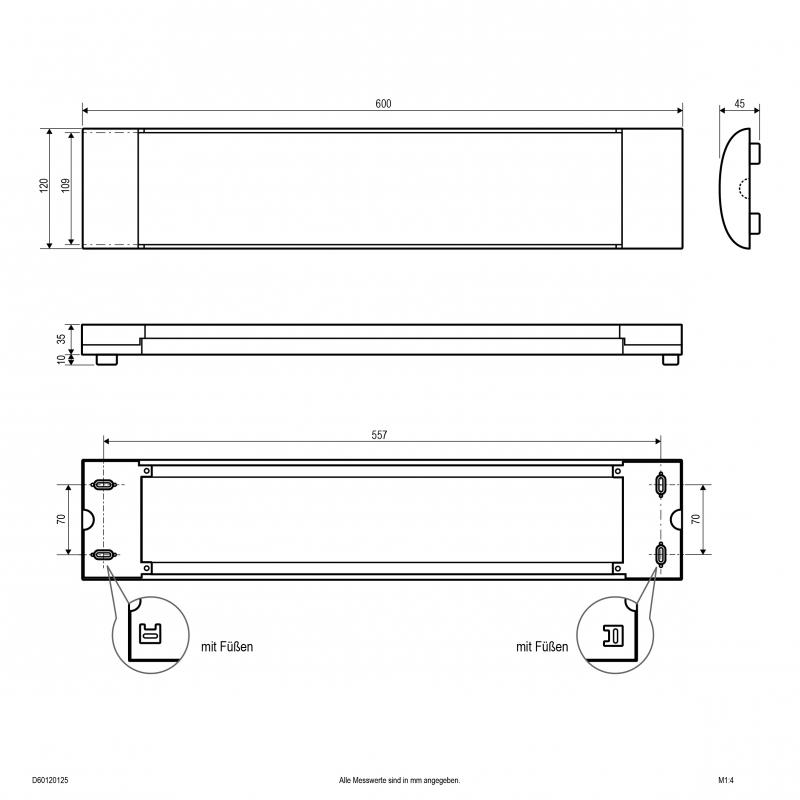 EVN LED Anbauleuchte, schaltbar D60120125