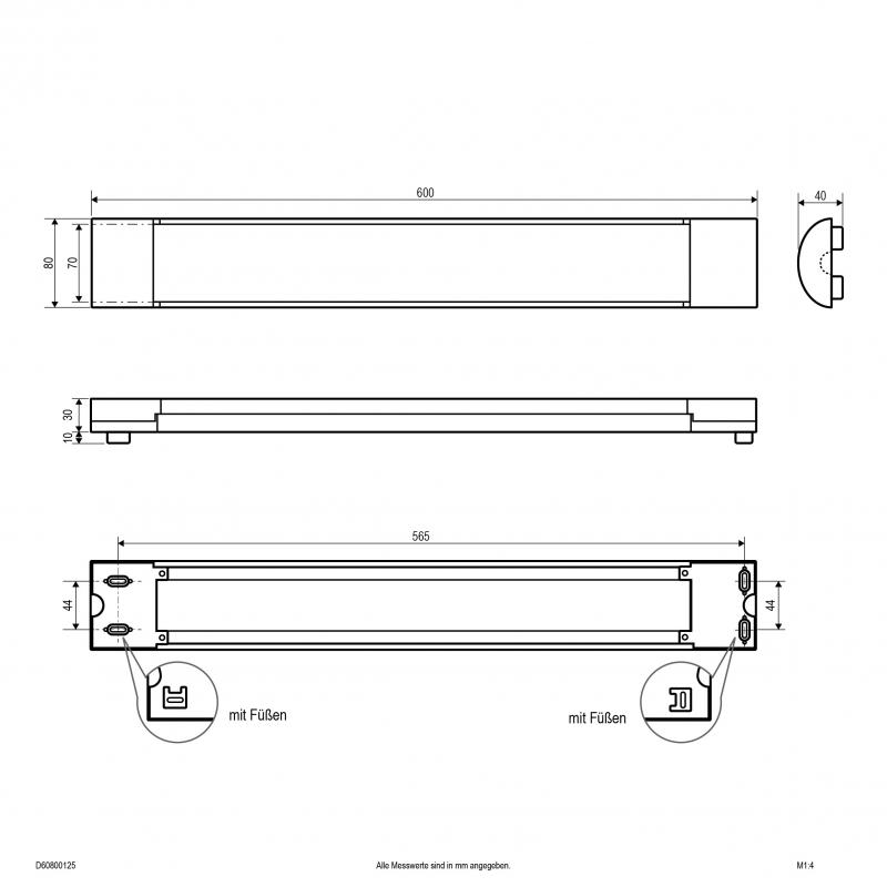 EVN LED Anbauleuchte, schaltbar D60800125