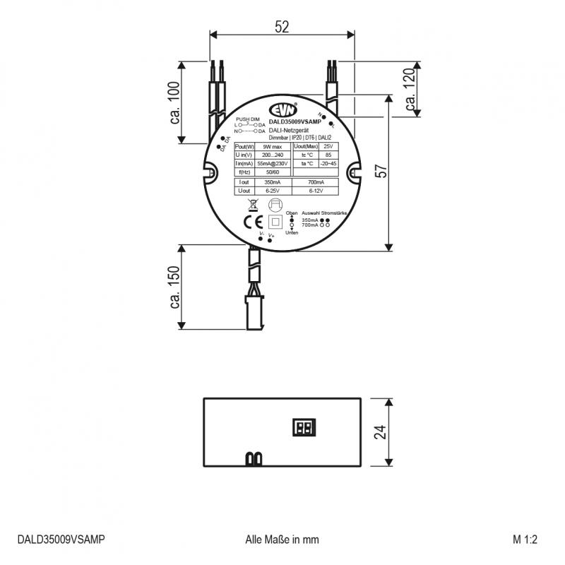 EVN DALI Dimmer-Empfänger inkl. Netzgerät DALD35009VSAMP