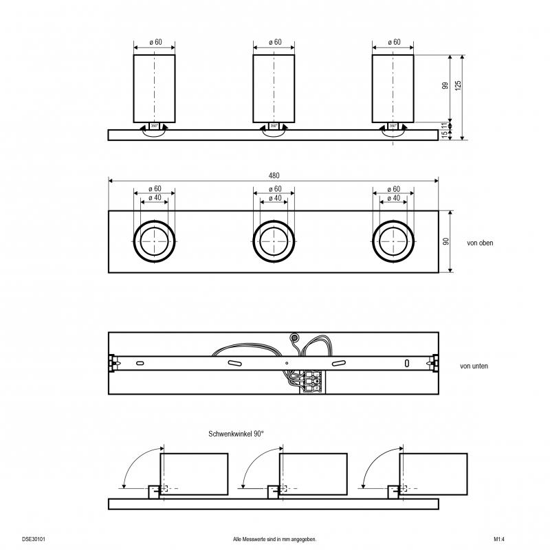 EVN LED-Deckenanbauleuchte, IP20 DSE30909
