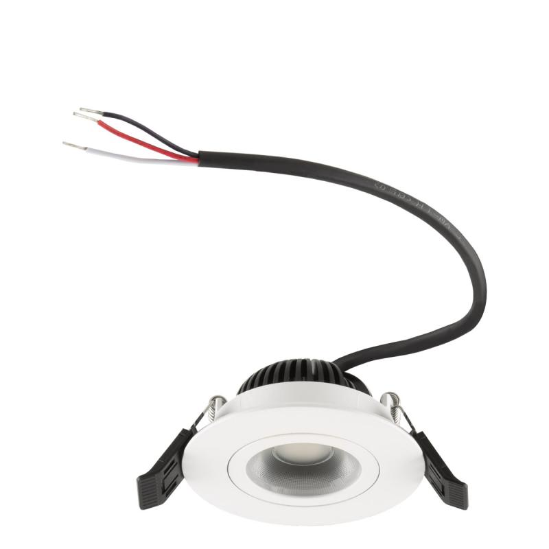 EVN E4406010125 COMPACTO68 Tunable White LED Deckeneinbauleuchte rund schwenkbar 6W 2700K-6500K weiß IP44 Einbaudurchmesser 68 mm