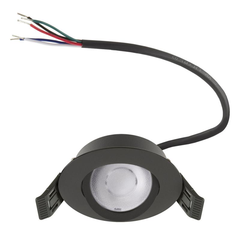 EVN E4406099902 COMPACTO68 RGBW LED Deckeneinbauleuchte rund schwenkbar 6W 3000K IP44 weiß Einbaudurchmesser 68 mm