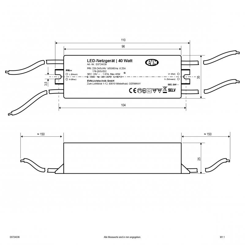 EVN 24V/DC LED-Netzgerät E6724036