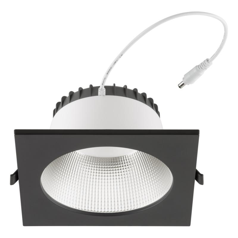 EVN ED54204925 LED Deckeneinbauleuchte DALI-2 dimmbar 20W 3000K-5700K 2540lm schwarz IP54 Notlicht Einbaudurchmesser 145 mm
