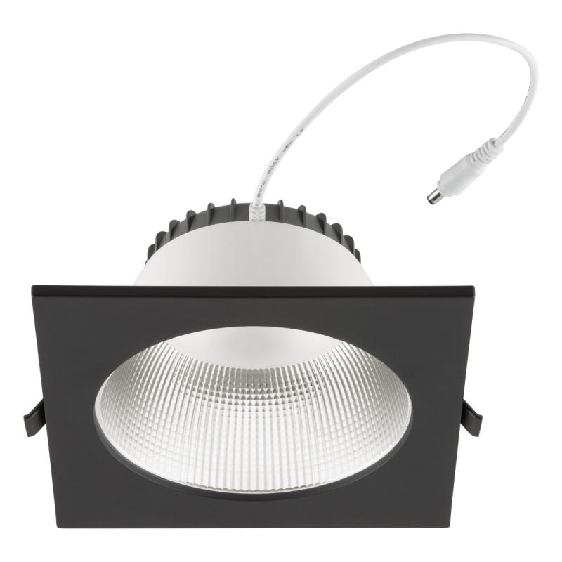 EVN ED54284925 LED Deckeneinbauleuchte DALI-2 dimmbar 28W 3000K-5700K 3556lm schwarz IP54 Notlicht Einbaudurchmesser 200 mm