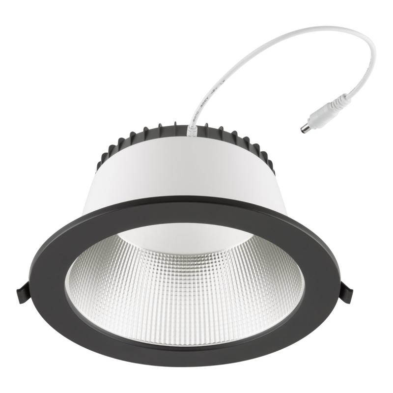 EVN ED54350925 LED Deckeneinbauleuchte DALI-2 dimmbar 35W 3000K-5700K 4445lm schwarz IP54 Notlicht Einbaudurchmesser 195 mm