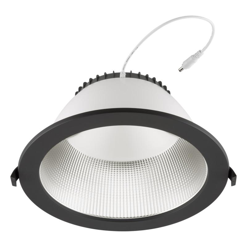 EVN ED54500925 LED Deckeneinbauleuchte DALI-2 dimmbar 50W 3000K-5700K 6350lm schwarz IP54 Notlicht Einbaudurchmesser 240 mm