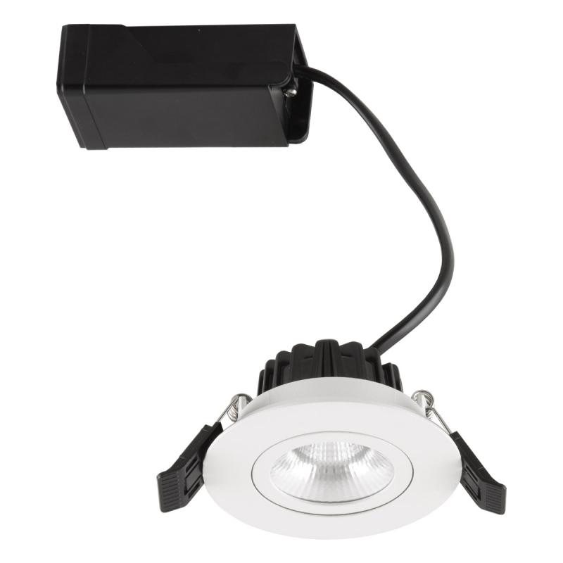 EVN EH44060102 COMPACTO68 DOB-LED Deckeneinbauleuchte dimmbar 6W 3000K weiß schwenkbar IP44 Einbaudurchmesser 68 mm