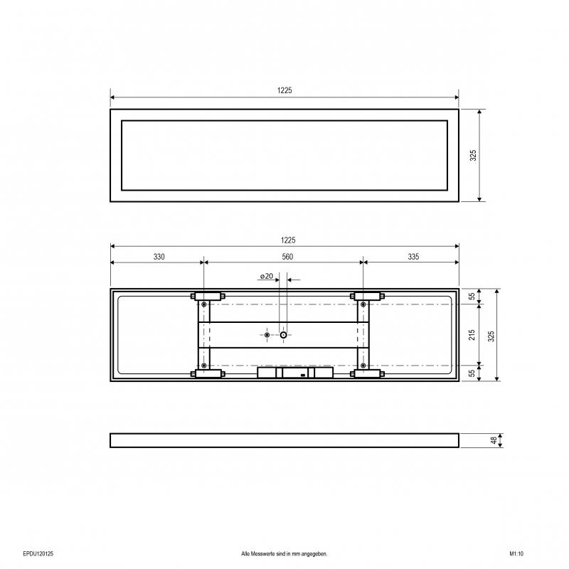 EVN LED Deckenanbaupanel EPDU120125