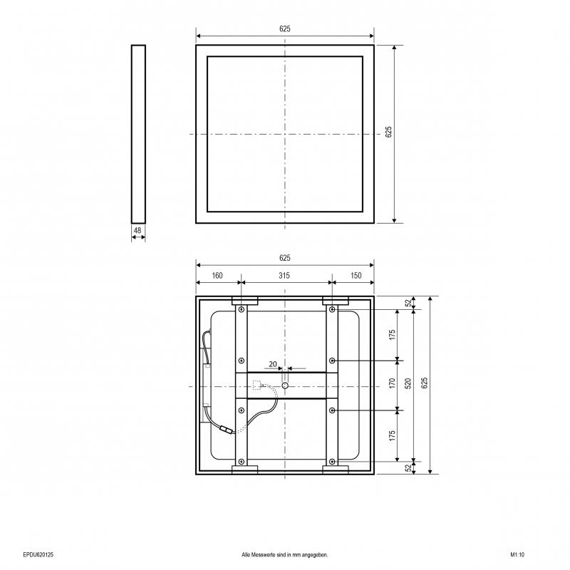 EVN LED Deckenanbaupanel EPDU620125