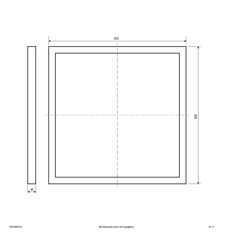 LED Deckenanbaupanel 825x825 mm 30–52W 3000/4000K IP40 EPSU820125