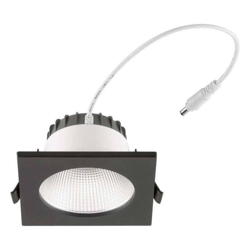 EVN ES54104925 LED Deckeneinbauleuchte quadratisch 10W 3000K/4000K/5700K weiß Notlicht IP54 Einbaudurchmesser 90 mm