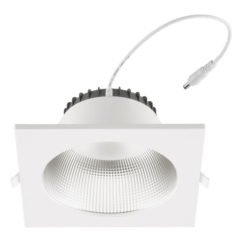 EVN ES54284125 LED Deckeneinbauleuchte quadratisch Notlicht 28W 3000K-5700K weiß IP54 Einbaudurchmesser 165 mm