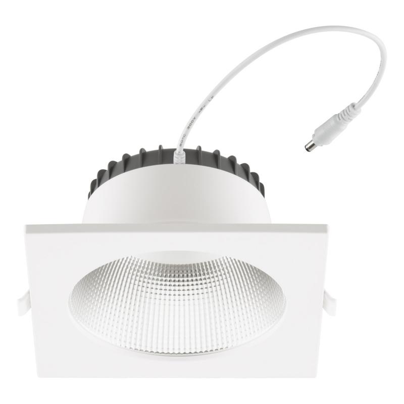EVN ET54204125 LED Deckeneinbauleuchte 20W 2500lm 3000K/4000K/5700K IP54 weiß quadratisch dimmbar Einbaudurchmesser 145 mm