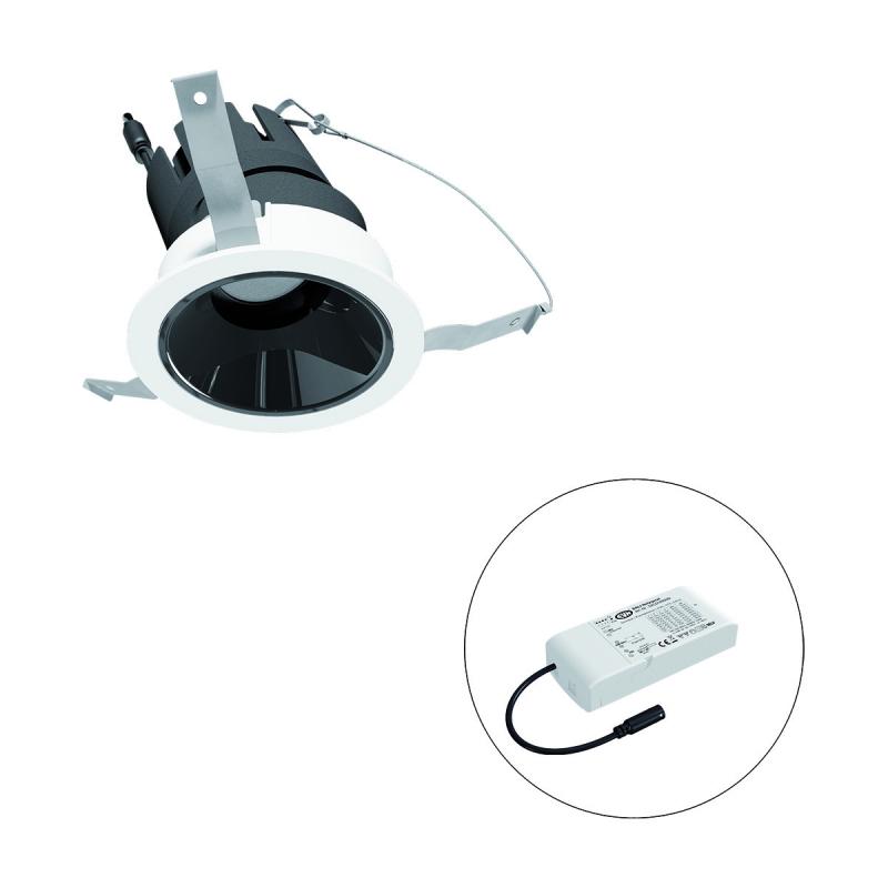 EVN F01R09AM0627L15D COB-LED Deckeneinbauleuchte 6W 2700K 686lm DALI dimmbar schwenkbar weiß Einbaudurchmesser 73mm
