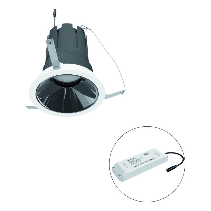 EVN F01R11SM3840L15P COB-LED Deckeneinbauleuchte 38W 4000K 4655lm 15° dimmbar Einbaudurchmesser 150mm