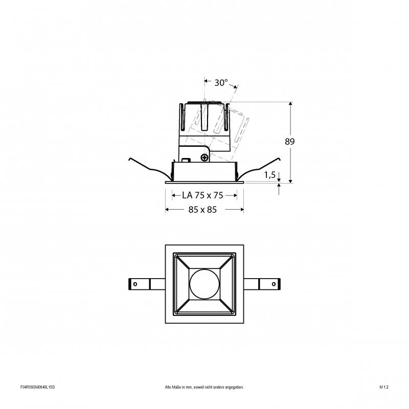 EVN Modulare LED Einbauleuchte F04R09SM0640L15D