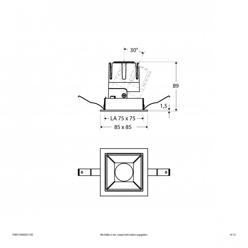 EVN Modulare LED Einbauleuchte F04R11SM0627L15D