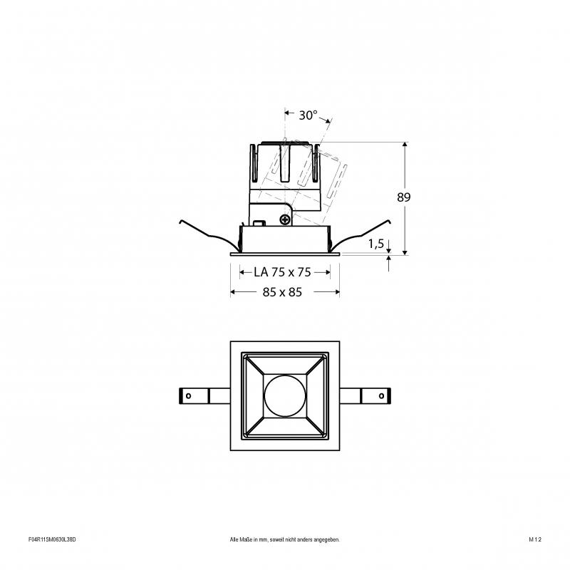 EVN Modulare LED Einbauleuchte F04R11SM0630L38D