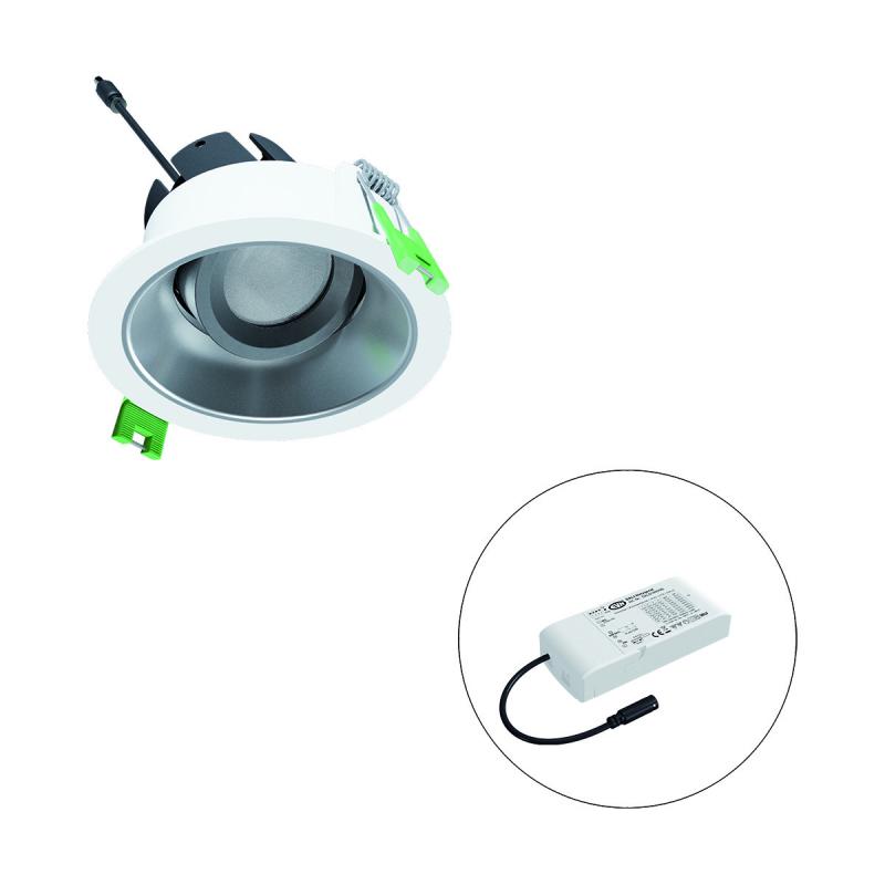 EVN F05R14SM0627L24D COB-LED Deckeneinbauleuchte 6 W 2700 K Warmweiß 735 lm DALI-2 24° Abstrahlwinkel Einbaudurchmesser 92 mm