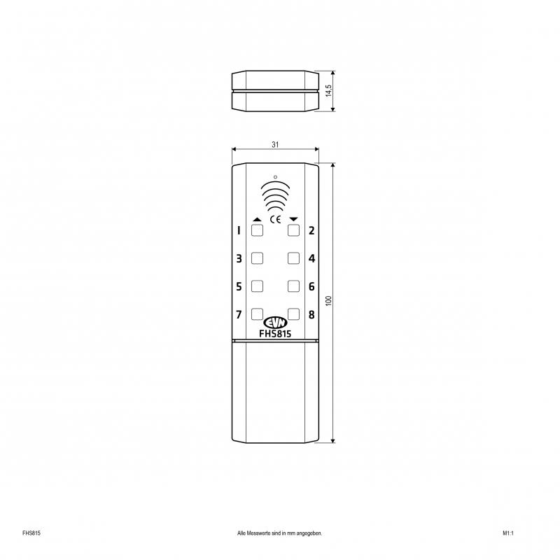 EVN 8-Kanal Funk-Handsender FHS815