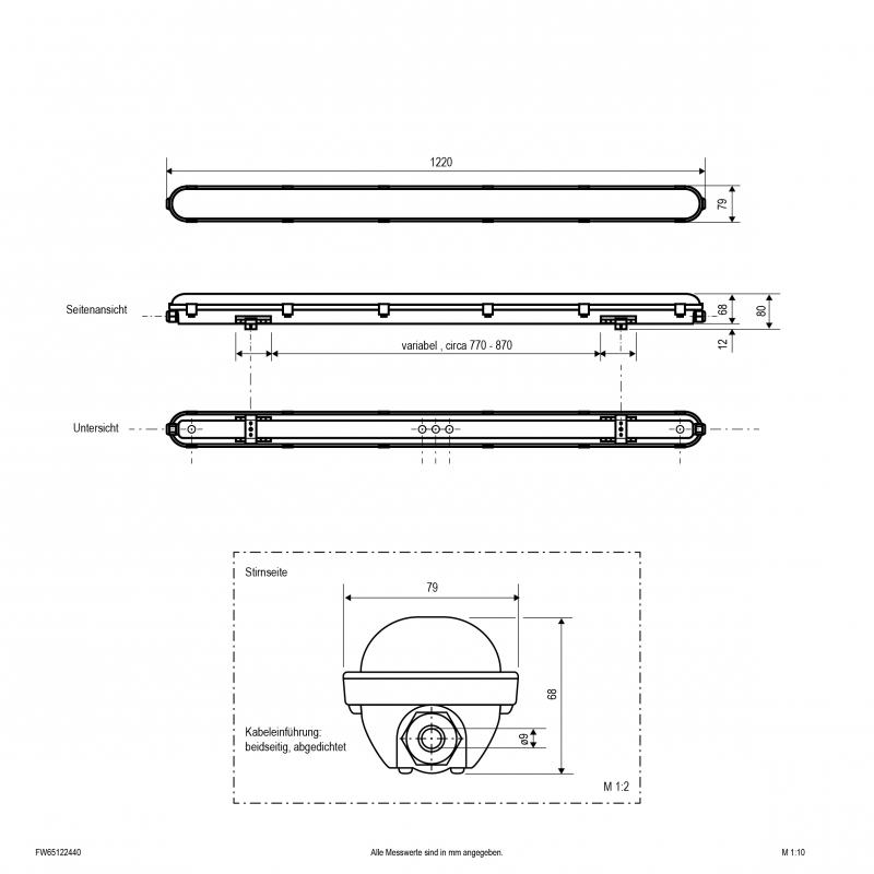 EVN LED Anbauleuchte, einstellbare Leistung FW65122440
