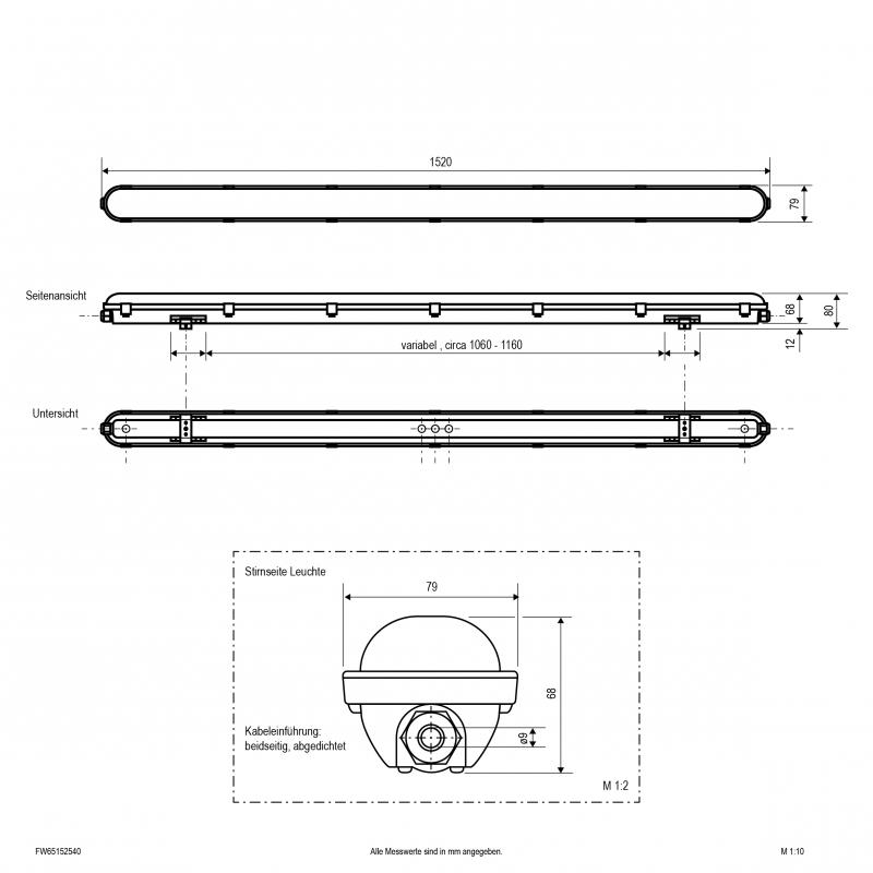 EVN LED Anbauleuchte, einstellbare Leistung FW65152540