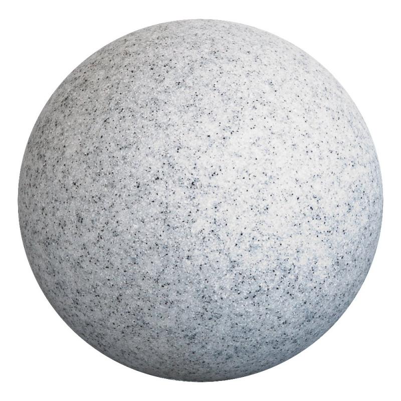 EVN Imposante Kugelleuchte in Granitoptik Ø30cm IP65 für Standard E27 Leuchtmittel 2m Zuleitung mit Konturenstecker inkl. Erdspieß