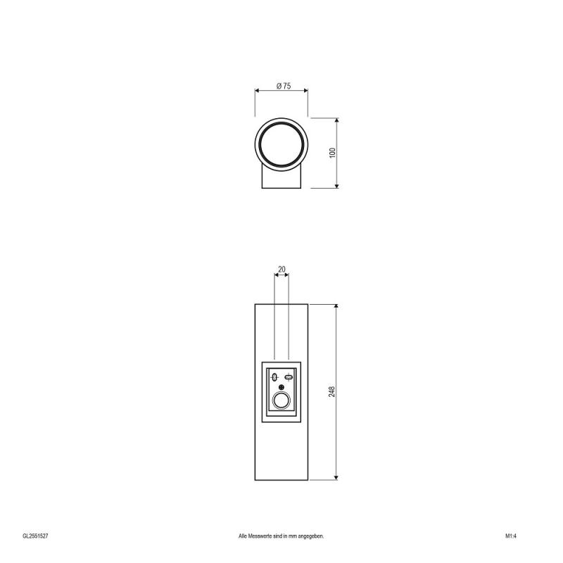 Bemalbare EVN Gipswandleuchte 2-flammig IP20 GU10 inkl. 2x5.5W LED 2700K 2x390lm