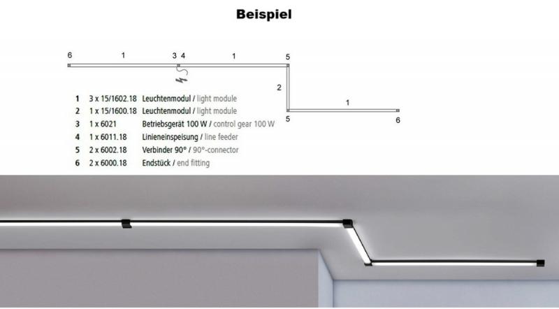 60cm Helestra VIGO Leuchtenmodul 600 mattweiß