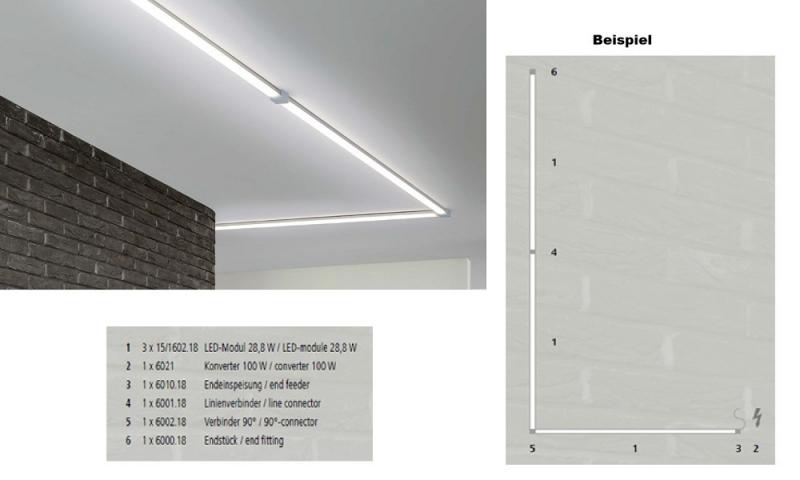 150cm Helestra Vigo LED-Linienmodul in mattschwarz