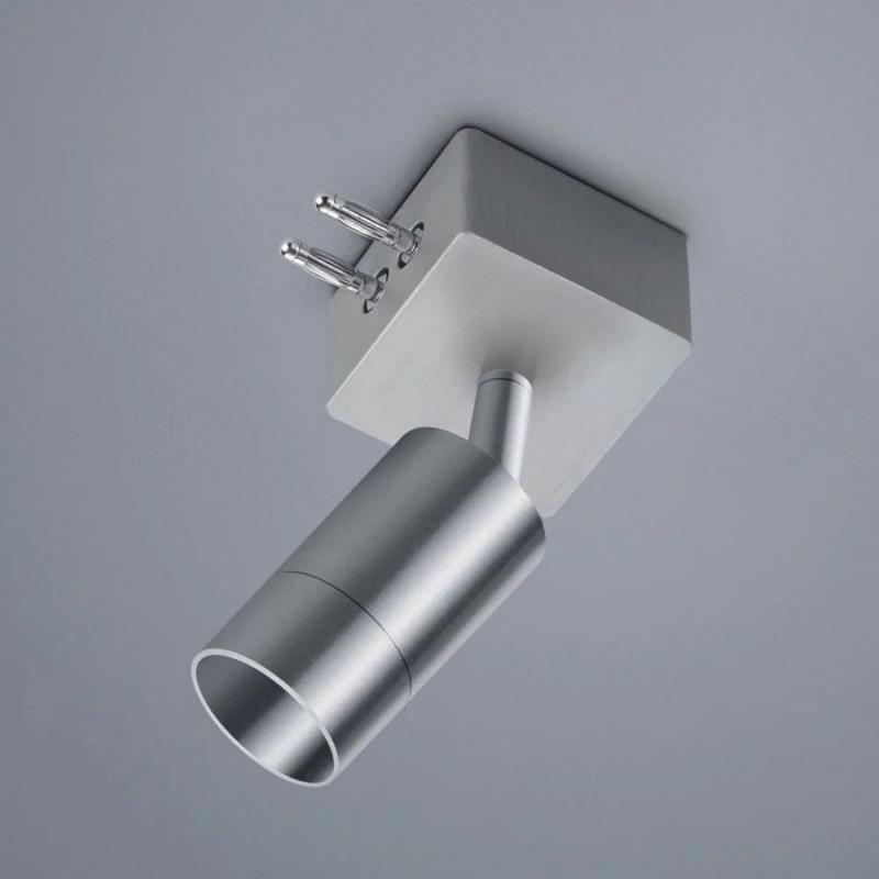 Helestra Vigo LED Strahler-Endstück in Mattnickel dimmbar