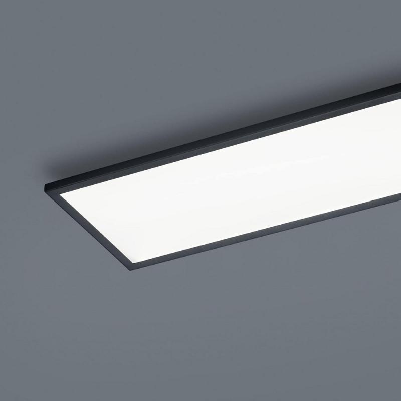 Helestra Decken LED Panel RACK in mattem Schwarz dimmbar