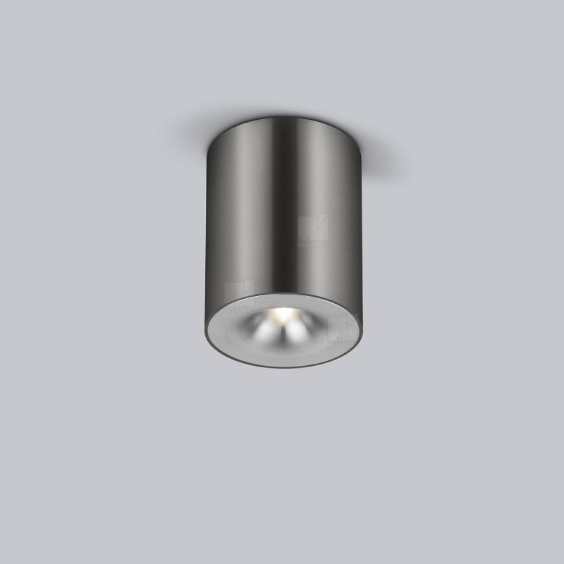 Helestra Runder LED Deckenstrahler NIO dimmbar titangrau eloxiert, Aluminium Blende aluminium eloxiert