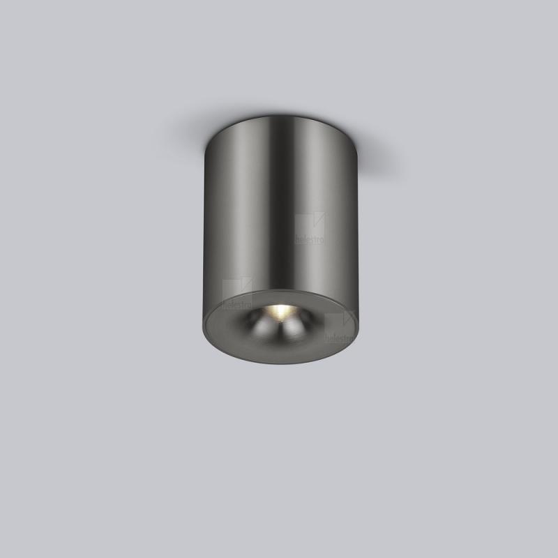 Helestra Runder LED Deckenstrahler NIO dimmbar titangrau eloxiert, Aluminium + Blende titangrau eloxiert