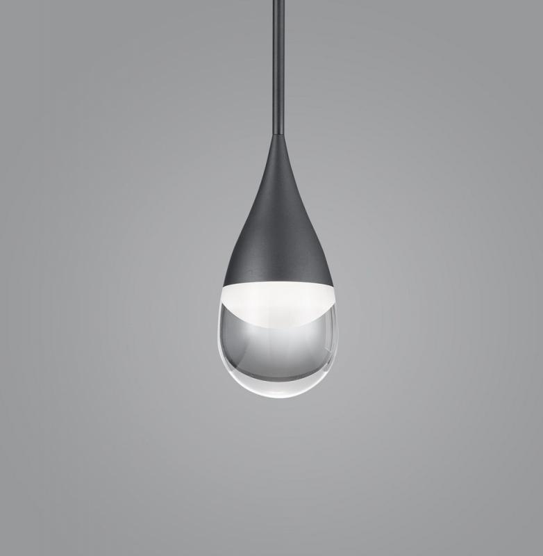 Helestra DEEP LED Pendelleuchte 3-flammig höhenverstellbar mit Lift Schwarz matt – Design-Pendelleuchte mit warmweißem LED-Licht