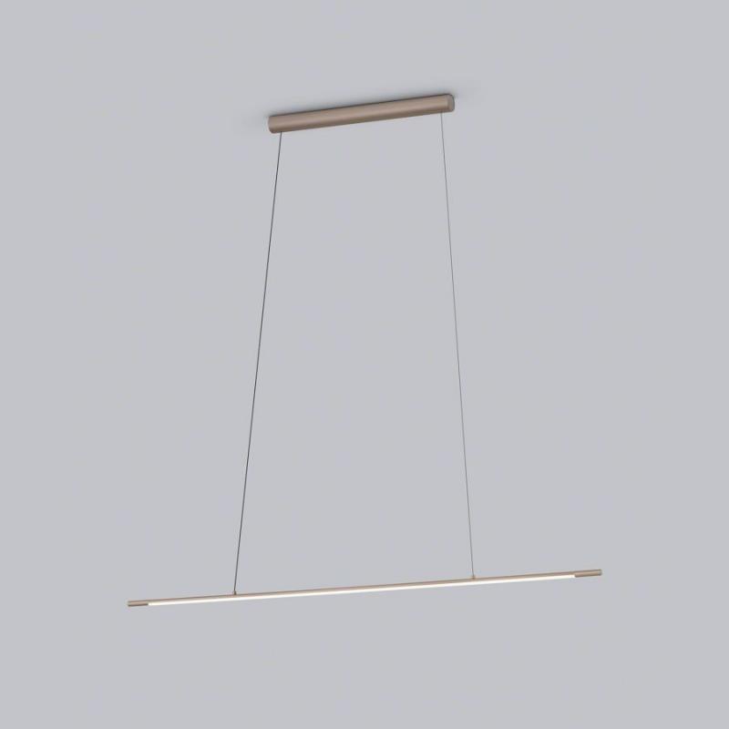Helestra LEDA Filigrane LED Balken Pendelleuchte in coffee 133cm