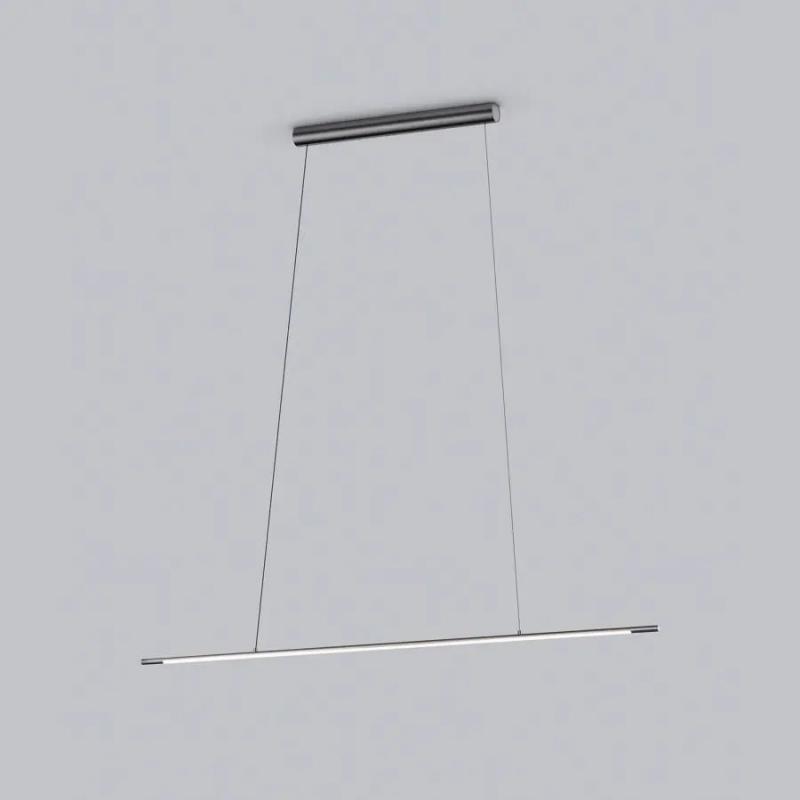 Helestra LEDA Filigrane LED Balken Pendelleuchte titangrau eloxiert 133cm