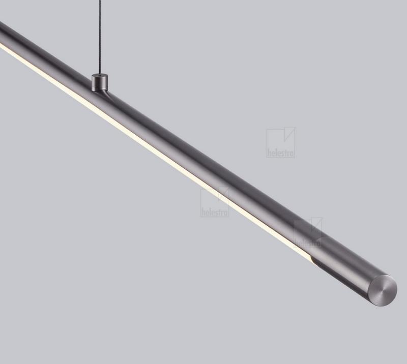 Helestra LEDA Filigrane LED Balken Pendelleuchte titangrau eloxiert 155cm